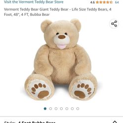 5 Foot Vermont Teddy Bear 