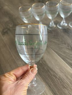 Irish Coffee Goblets Gold Rimmed