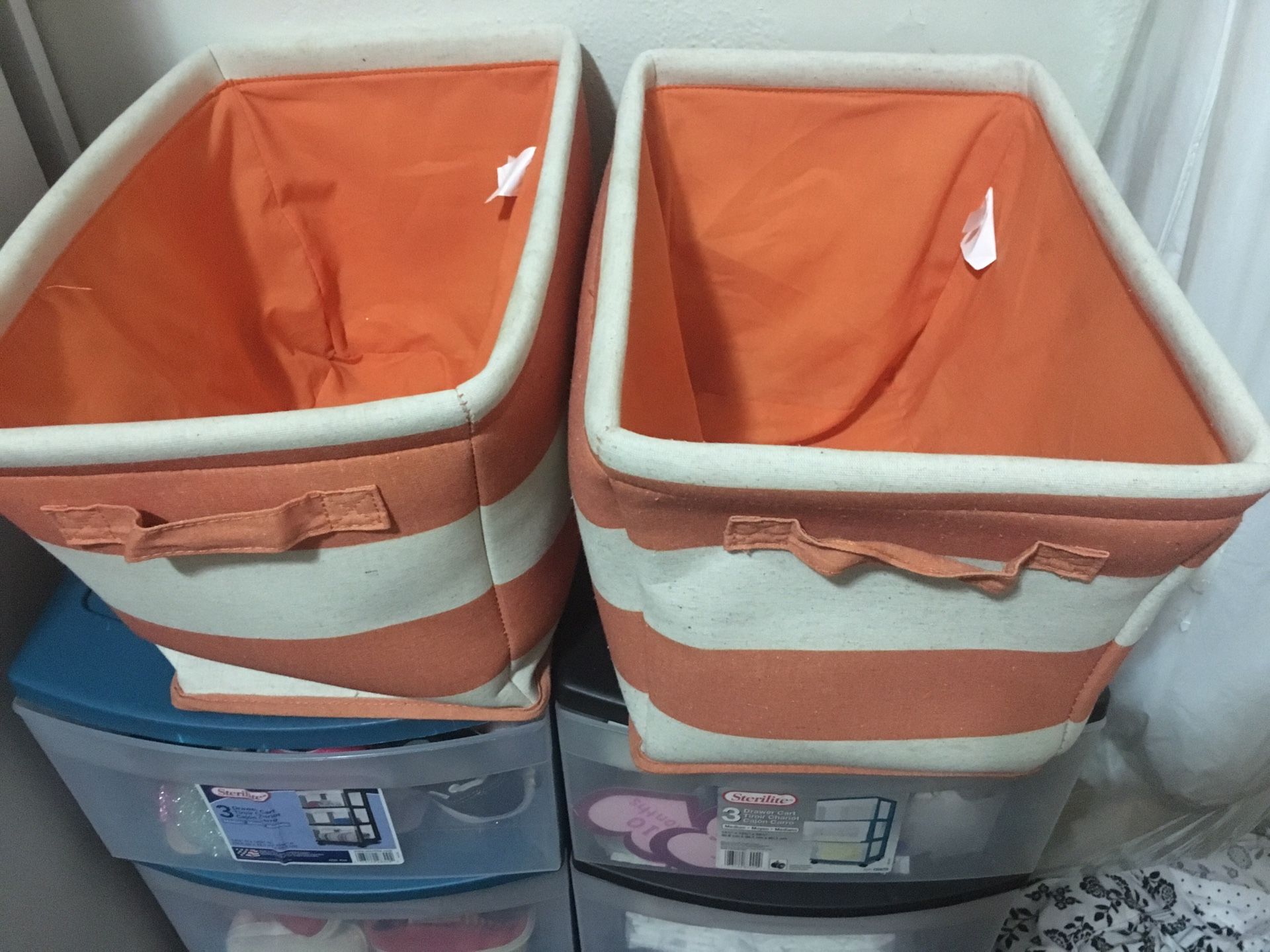 Orange bins