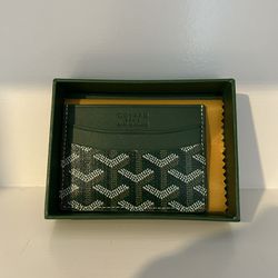 Goyard Saint Sulpice Card Holder Green Ships Same Day Or Next Day Very Good Condition  (Send Best Offer)