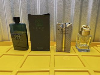 Gucci Guilty Black & Made to Measure EMPTY Perfume Bottles 90ml 50ml w Boxes