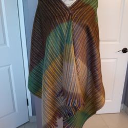 Artisanal Handwoven Shawl, Multicolor, Ecuador 
