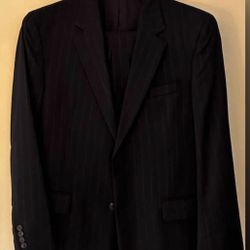 Men’s Two Piece Suit (navy blue pinstripe)
