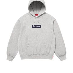 Supreme Box Logo Hoodie Heather Grey Medium