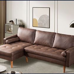 Brown Suede Couch (Like New) 