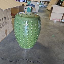 New Porcelain Green Garden Stool