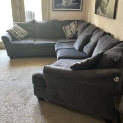 Sectional Blue Couch 