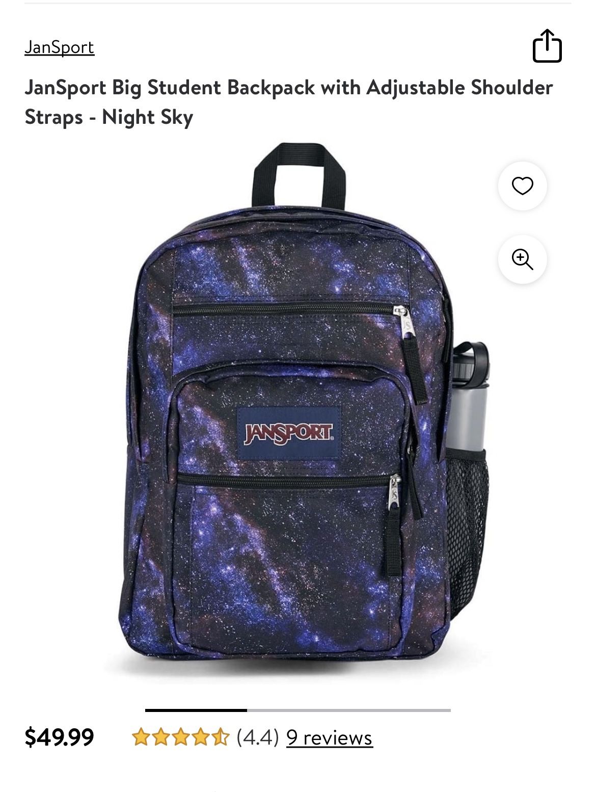 Jansport Big Student Backpack - Night Sky