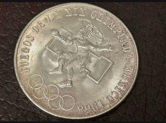 25 pesos 1968.  Vintage coin of Mexico
