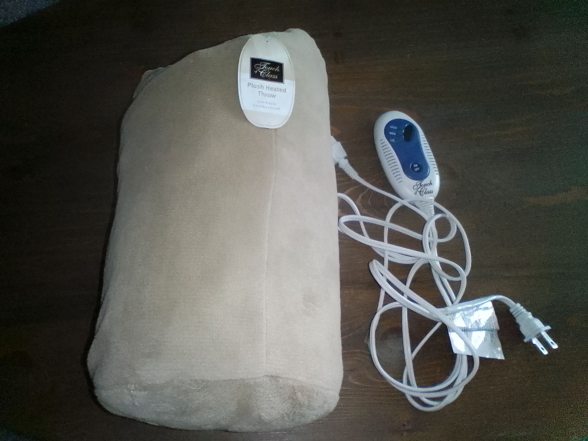 Touch of Class Plush Heated Throw