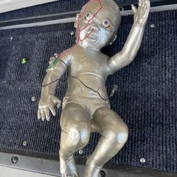 Hand made sliver robot baby 