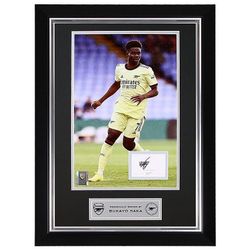 Bukayo Saka | Framed Hand Signed Photo w/ COA | Official Arsenal Merchandise