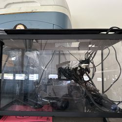 Two Fish Tanks With Accessories 