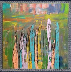 Original Abstract Painting Artwork *40.00 Firm* Acrylic on Canvas 16" x 16"
