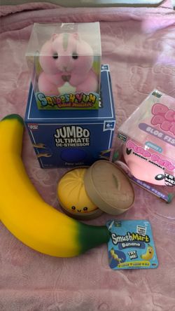 squish toys and dumplings  $10