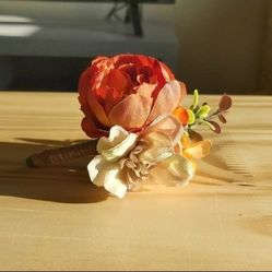 Floral Wedding Clip Boutonniere (4 pack)