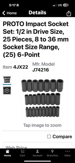 PROTO METRIC 25 PIECE IMPACT SOCKETS