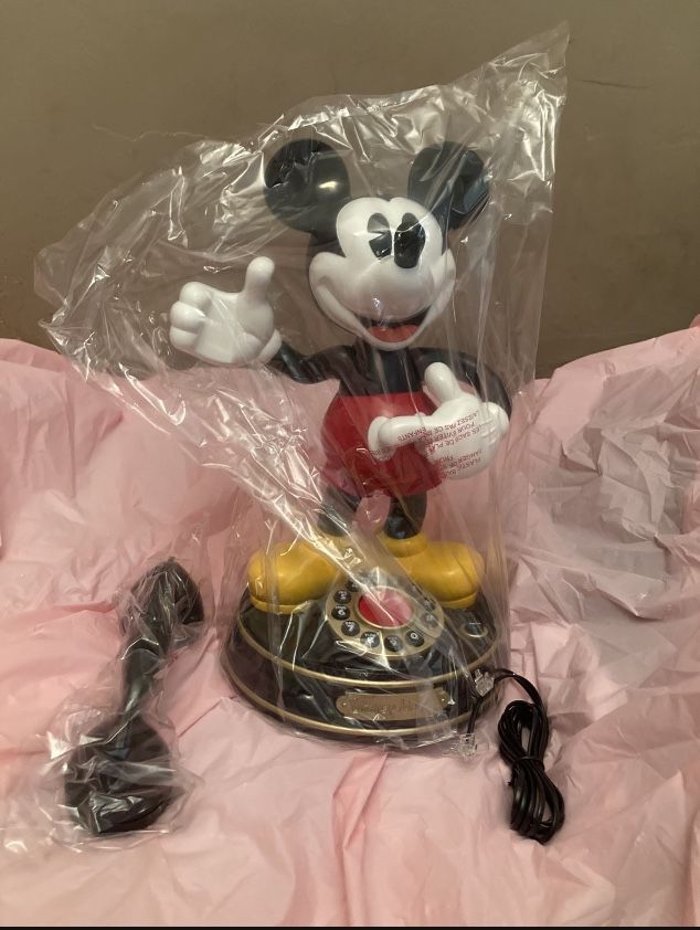 Vtg 1997 Mickey Mouse Animated Talking Phone