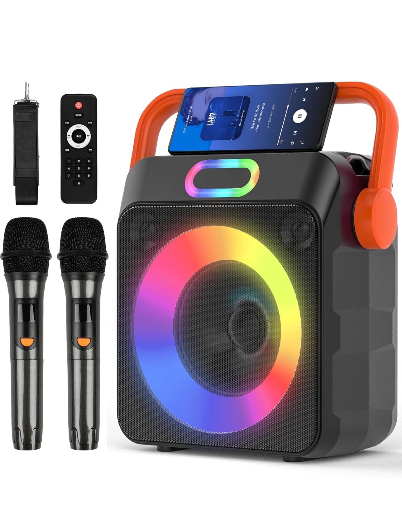 Karaoke Machine with 2 Wireless Microphones