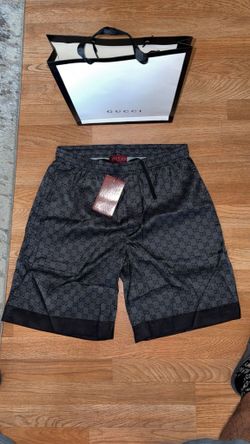 Gg Gray Monogram Shorts (ON SALE)