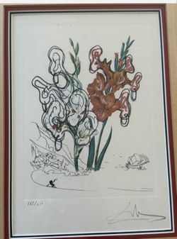 Salvador Dali original dry point / intaglio 1972 pencil signed and numbered