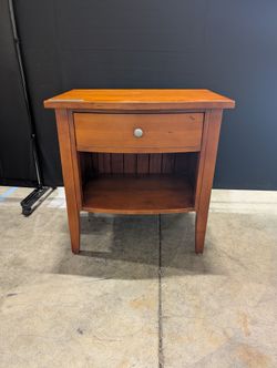Tradewins Warm Brown Wood Nightstand with Drawer