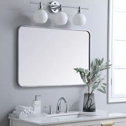 Elegant Lighting 24x36 Wall Mirror Silver Frame Bathroom Vanity Mirror MR802436 (2 available)