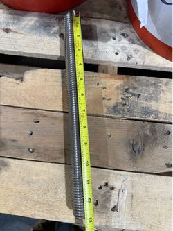 316 Stainless Threaded Rod - 1” x 12” - Multiple Available