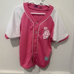Dodgers Pink LA Jersey Girls Size 5/6
