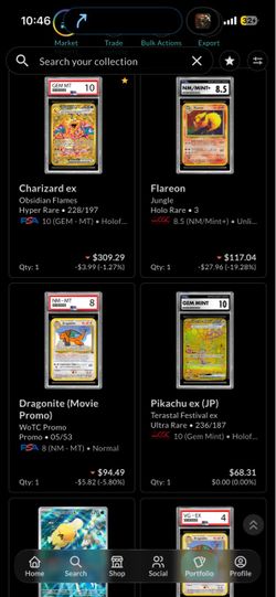 Graded pokemon cards