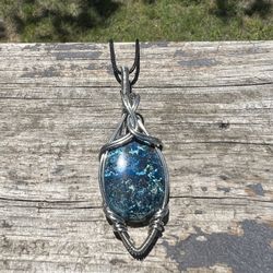 azurite pendant 