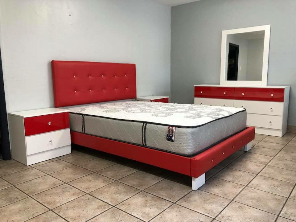 Queen bedroom set new mattress not included