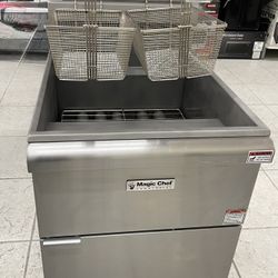 MAGIC CHEF - 52 Qt Commercial Propane Gas Fryer in Stainless Steel