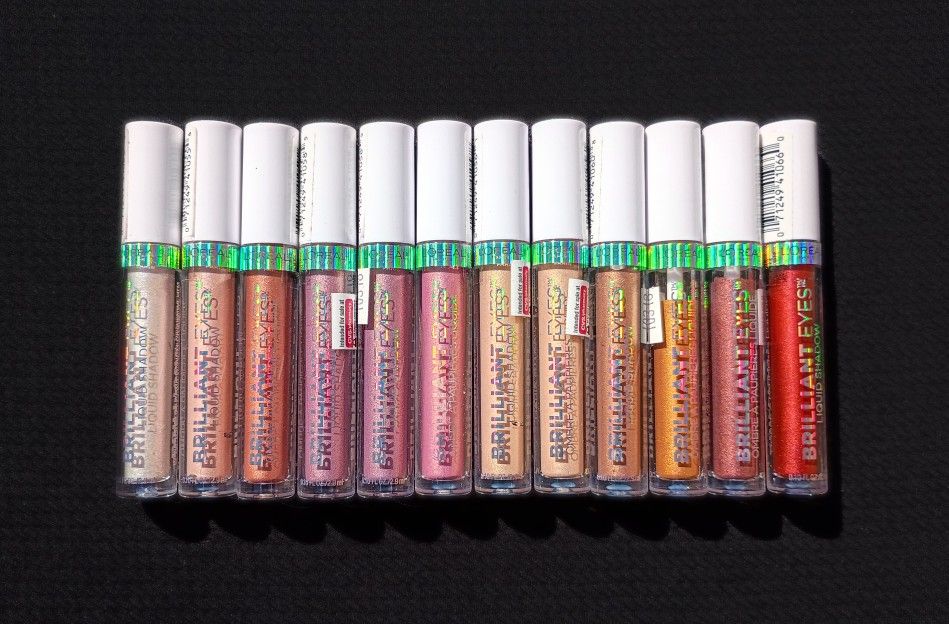(12x) NEW - L’Oreal Paris Brilliant Eyes Shimmer Liquid Eyeshadow Makeups