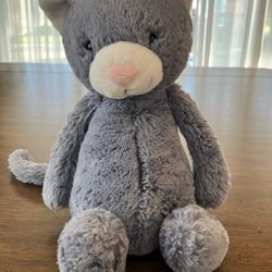 Jellycat London Bashful Silver Kitten – Medium 12”