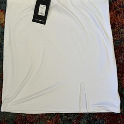 White Stretchy Mini Skirt