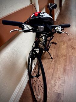 Black City Bike with Front Rack
