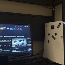 PlayStation 5 Digital Edition and Acer monitor with good colors