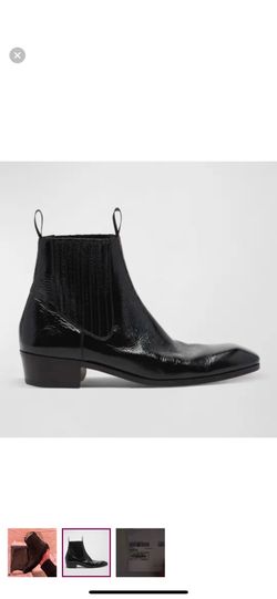 Men’s Tom Ford Patent Leather Bailey Boots (BRAND NEW)