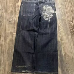 Baggy Pants W Skull design BRAND NEW‼️ Size: XL & XXL