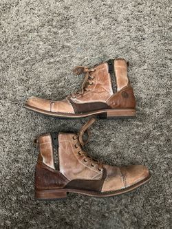 Vintage Brown leather ankle boots ankle boots with buckle detail distressed boots handmade boots Size 9 (EUR 42)