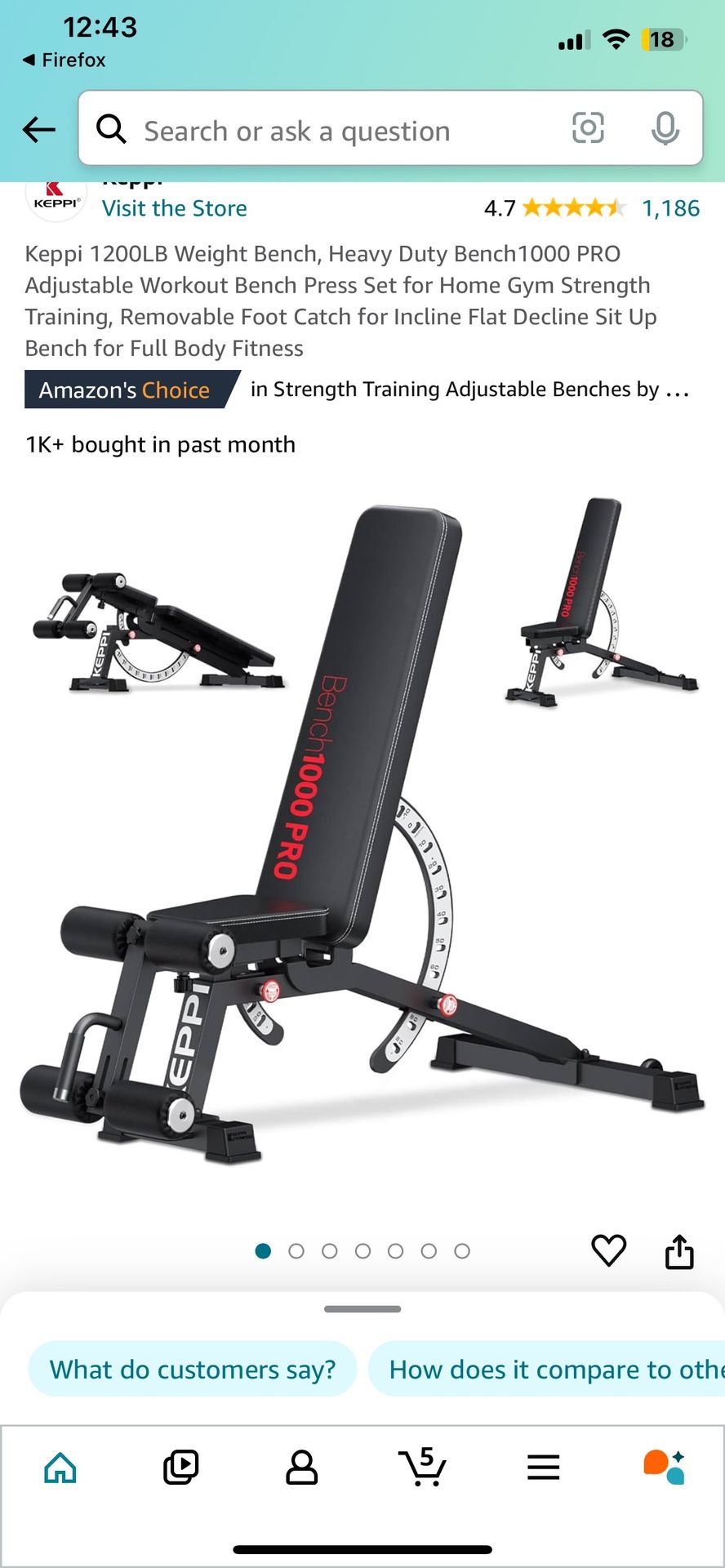 Keppi Fitness Weight Bench 1200 LB