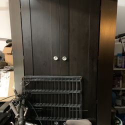 Wood Movable Door Closet With lots of space.