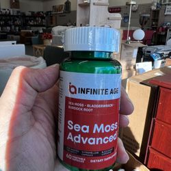1250mg Sea Moss Advanced Superfood - High-Potency, Vegan, Made in The USA - Irish Sea Moss, Bladderwrack, Burdock Root - Overall Health