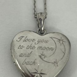 Heart Locket 925 Silver With Necklace 