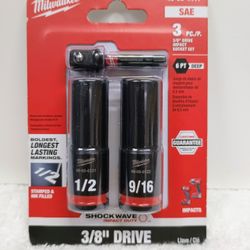 Milwaukee
SHOCKWAVE Impact Duty 3/8 in. Drive Deep Well Socket Set (3-Pack)