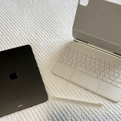 iPad 11in (3rd Gen) - 256 GB, Apple Magic Keyboard - White, & Apple Pencil (1st Gen)