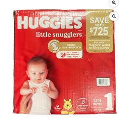 Size 1 Huggies Little Snugglers Diapers 84ct