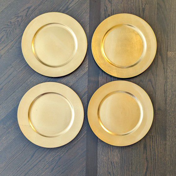 Ashland Charger Plates (x4) - Gold, 13 inch