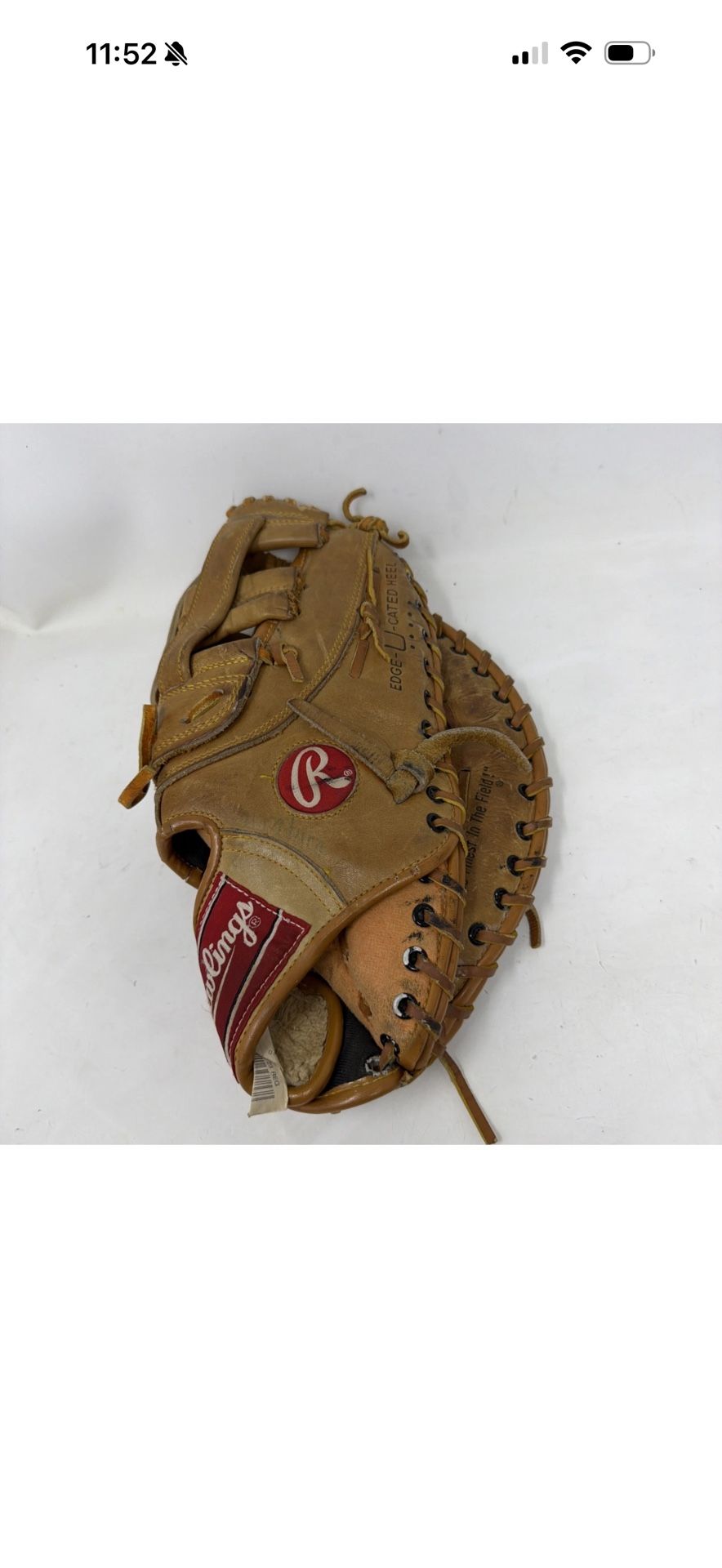Rawlings RFM-23 Baseman Deep Well For Left Hand Throw Leather Baseball Glove